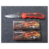 3- Firefighter Lockback Knife, 4 1/...