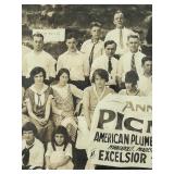 Vintage Black and White Photographic Framed Print Excelsior July 5th Picnic 