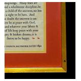 Framed Desiderata Original Text