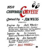 Vintage 1959 Chevrolet Corvette Owner Poster