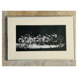Vintage Black and White Bicycle Framed Print