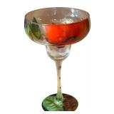 Colorful Stemmed Glasses and Hand Painted Margarita Glasses
