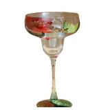 Colorful Stemmed Glasses and Hand Painted Margarita Glasses