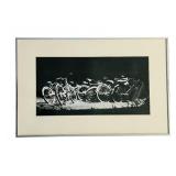 Vintage Black and White Bicycle Framed Print