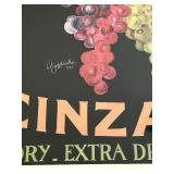 Large Framed Vintage Advertisement Print Cinzano by Leonetto Cappiello