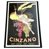 Large Framed Vintage Advertisement Print Cinzano by Leonetto Cappiello