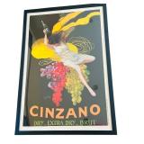 Large Framed Vintage Advertisement Print Cinzano by Leonetto Cappiello