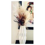 Pretty Vintage Vase with Faux Foliage