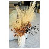 Pretty Vintage Vase with Faux Foliage