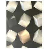 Z Gallerie Metallic Cube Black Framed Art / Framed Abstract Work of Art