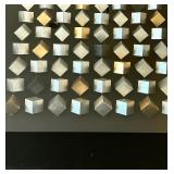Z Gallerie Metallic Cube Black Framed Art / Framed Abstract Work of Art