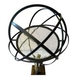 Metal / Cast Iron Atlas Holding Armillary Sphere with Adjustable Glass