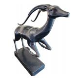 Bronze Leaping Deer Sculpture
