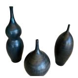 Three Ceramic Decorative Vases Distressed Antique Style from Gabberts