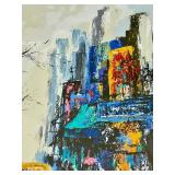 Large Signed and Numbered Limited Edition Serigraph on Paper “PULSE OF THE CITY” by Mark King