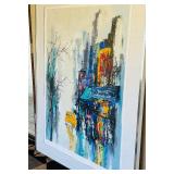 Large Signed and Numbered Limited Edition Serigraph on Paper “PULSE OF THE CITY” by Mark King