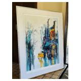 Large Signed and Numbered Limited Edition Serigraph on Paper “PULSE OF THE CITY” by Mark King