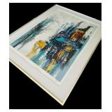 Large Signed and Numbered Limited Edition Serigraph on Paper “PULSE OF THE CITY” by Mark King