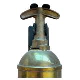 Vintage Brass Pyrene Fire Extinguisher with Wall Mount Bracket