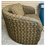 Pair of Vintage Upholstered Barrel Chairs