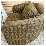 Pair of Vintage Upholstered Barrel Chairs