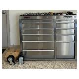 Craftsman Stainless Steel Tool Box Filled with Tools