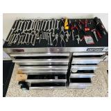 Craftsman Stainless Steel Tool Box Filled with Tools