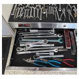 Craftsman Stainless Steel Tool Box Filled with Tools