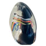 Large Hand-Blown Art Glass Paperweight