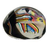 Large Hand-Blown Art Glass Paperweight