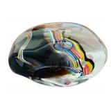 Large Hand-Blown Art Glass Paperweight