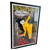 Vintage Framed Advertising Print "La Victoria Arduino" for "Coffee Machines"