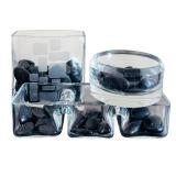 Beautiful Home Decor - Clear Glass Pieces with River Rocks