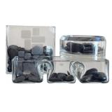 Beautiful Home Decor - Clear Glass Pieces with River Rocks