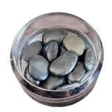 Beautiful Home Decor - Clear Glass Pieces with River Rocks