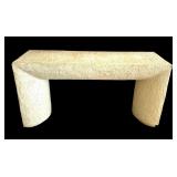 Beautiful Ambrose Console Table with a Sculptural Silhouette and Curved Legs