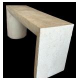 Beautiful Ambrose Console Table with a Sculptural Silhouette and Curved Legs