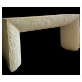 Beautiful Ambrose Console Table with a Sculptural Silhouette and Curved Legs