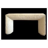 Beautiful Ambrose Console Table with a Sculptural Silhouette and Curved Legs