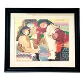 "Caring" Limited Edition Serigraph by Hessam Abrishami Numbered and Signed