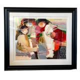 "Caring" Limited Edition Serigraph by Hessam Abrishami Numbered and Signed