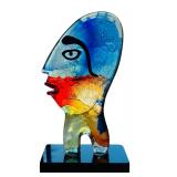 Murano Handmade Modern Glass Picasso Style Abstract Pop Art Head / Face Sculpture