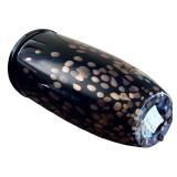 Lovely Gustavo Large Glass Black and Gold Vase