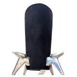 Pair of Retro Bar Stools in Black with Four Foot Rests by Artedi Inc.