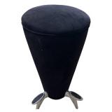 Pair of Retro Bar Stools in Black with Four Foot Rests by Artedi Inc.