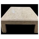 Postmodern Style Cream Marble Coffee Table