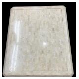 Postmodern Style Cream Marble Coffee Table