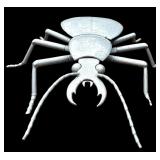 Yard Decor Large Silver Colored Beatle Figurine