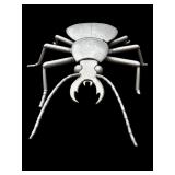 Yard Decor Large Silver Colored Beatle Figurine