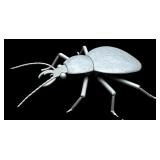 Yard Decor Large Silver Colored Beatle Figurine